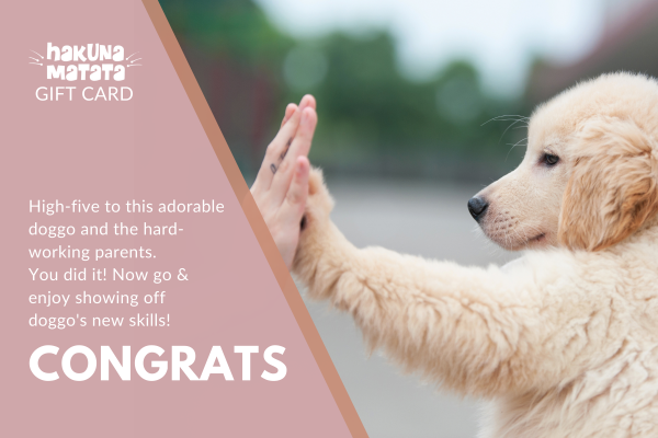 Dog graduation gift card
