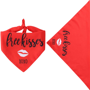 Free Kisses Dog Bandana